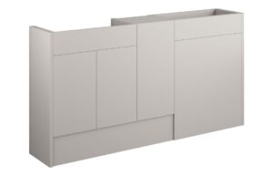 Truro 1536mm Standard Basin  WC & 1 Door Unit Pack - Matt Dove Grey (Grey Cab)