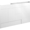 Truro 1536mm Standard Basin  WC & 3 Drawer Unit Pack - White Gloss (Grey Cab)