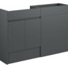 Tewin 1236mm Standard Basin & WC Unit Pack - Matt Graphite Grey (Grey Cab)