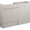 Tewin 1236mm Standard Basin & WC Unit Pack - Matt Dove Grey (Grey Cab)