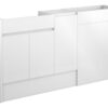 Tewin 1536mm Standard Basin  WC & 1 Door Unit Pack - White Gloss (Grey Cab)