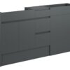Tewin 1536mm Standard Basin  WC & 3 Drawer Unit Pack - Matt Graphite Grey (Grey Cab)