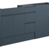 Tewin 1536mm Standard Basin  WC & 3 Drawer Unit Pack - Matt Arley Blue (Grey Cab)