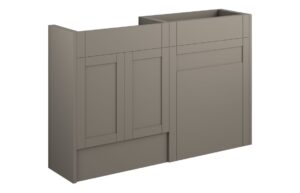 Verity 1236mm Standard Basin & WC Unit Pack - Matt Stone (Grey Cab)