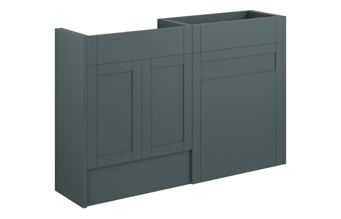 Verity 1236mm Standard Basin & WC Unit Pack - Matt Green Camo (Grey Cab)