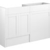 Verity 1236mm Standard Basin & WC Unit Pack - Matt White (Grey Cab)