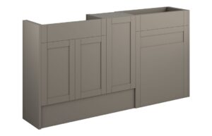 Verity 1536mm Standard Basin  WC & 1 Door Unit Pack - Matt Stone (Grey Cab)