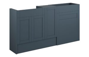Verity 1536mm Standard Basin  WC & 1 Door Unit Pack - Matt Arley Blue (Oak Cab)