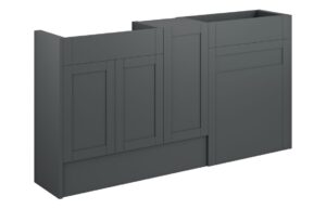 Verity 1536mm Standard Basin  WC & 1 Door Unit Pack - Matt Graphite Grey (Grey Cab)
