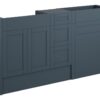 Verity 1536mm Standard Basin  WC & 3 Drawer Unit Pack - Matt Arley Blue (Grey Cab)