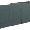 Verity 1536mm Standard Basin  WC & 3 Drawer Unit Pack - Matt Green Camo (Oak Cab)