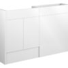 Truro 1236mm Slim Basin & WC Unit Pack - White Gloss (Grey Cab)