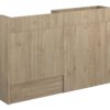 Truro 1236mm Slim Basin & WC Unit Pack - Havana Oak (Grey Cab)