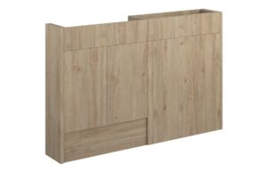 Truro 1236mm Slim Basin & WC Unit Pack - Havana Oak (Oak Cab)