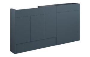 Truro 1536mm Slim Basin  WC & 1 Door Unit Pack - Matt Arley Blue (Grey Cab)