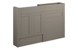 Verity 1236mm Slim Basin & WC Unit Pack - Matt Stone (Grey Cab)