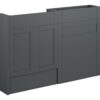 Verity 1236mm Slim Basin & WC Unit Pack - Matt Graphite Grey (Grey Cab)