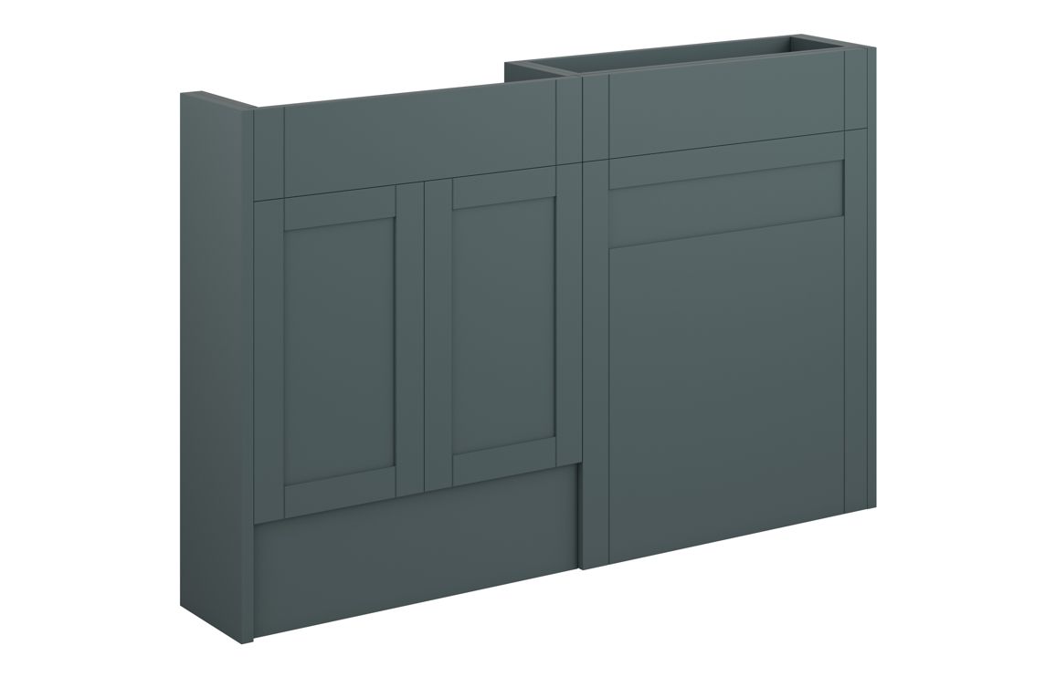 Verity 1236mm Slim Basin & WC Unit Pack - Matt Green Camo (Grey Cab)