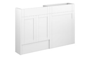 Verity 1236mm Slim Basin & WC Unit Pack - Matt White (Grey Cab)