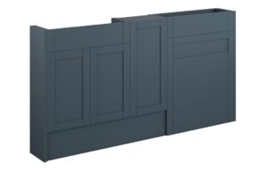 Verity 1536mm Slim Basin  WC & 1 Door Unit Pack - Matt Arley Blue (Grey Cab)