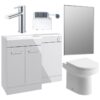 Henlow 1000mm Furniture & BTW WC Pack - Grey Gloss (RH)