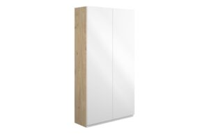 Tewin 600mm Slim 2 Door Storage Unit - White Gloss (Oak Cab)
