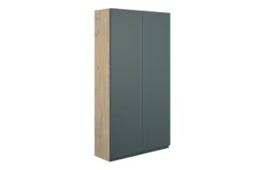 Tewin 600mm Slim 2 Door Storage Unit - Matt Green Camo (Oak Cab)
