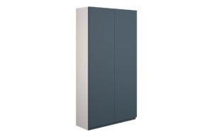 Tewin 600mm Slim 2 Door Storage Unit - Matt Arley Blue (Grey Cab)