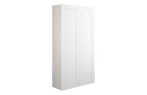 Verity 600mm Slim 2 Door Storage Unit - Matt White (Grey Cab)