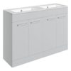 Malvern 1210mm Floor Standing 4 Door Basin Unit & 2TH Thin Edge Basin - Grey Gloss