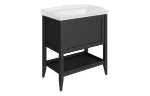 Codicote 800mm Floor Standing 1 Drawer Basin Unit w/Basin - Matt Anthracite