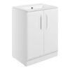 Baldock 615mm Floor Standing 2 Door Basin Unit w/0TH Basin - Matt White