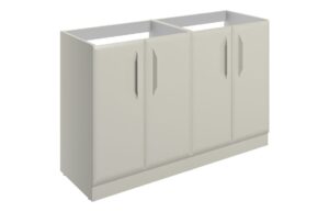 Baldock 1180mm Floor Standing 4 Door Basin Unit (No Top) - Matt Latte