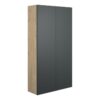 Truro 600mm Slim 2 Door Storage Unit - Matt Graphite Grey (Oak Cab)