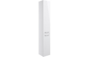 Henlow 350mm Floor Standing 2 Door Tall Unit - White Gloss