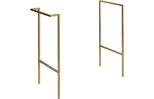 Cuffley Optional Frame with Integrated Towel Rail - Brushed Brass