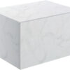 Aston 600mm Wall Hung Storage Drawer - White Marble