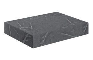 Aston 600mm Wall Hung Basin Shelf - Grey Marble