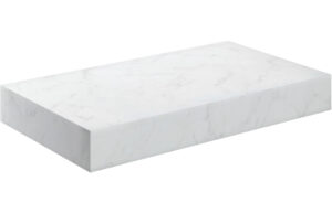 Aston 800mm Wall Hung Basin Shelf - White Marble