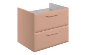 Baldock 600mm Wall Hung 2 Drawer Basin Unit (No Top) - Matt Apricot