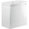 Hertford 805mm 2 Door Floor Standing Basin Unit - White Gloss