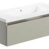 Stevenage 815mm 1 Drawer Wall Hung Basin Unit Inc. Basin - Matt Latte