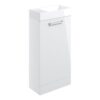Malvern 410mm Floor Standing 1 Door Basin Unit & 1TH Basin - White Gloss
