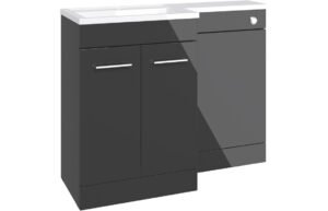 Henlow 1000mm F/S L-Shape Pack & Basin (RH) - Anthracite Gloss