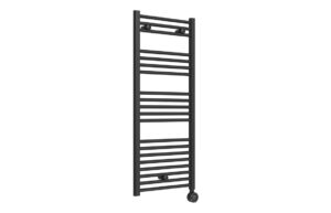 Oaklands Electric Straight Ladder Radiator (500x1200x50mm) - Matt Black