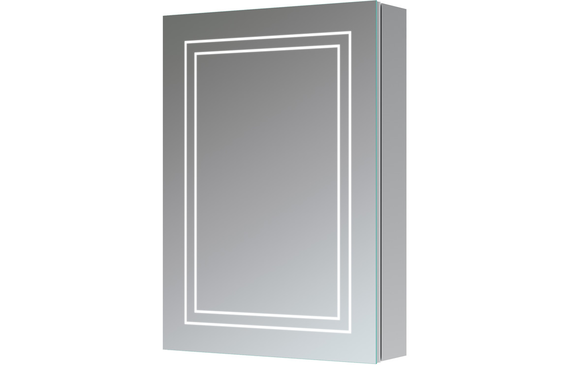 Clothhall 500mm 1 Door Front-Lit LED Mirror Cabinet