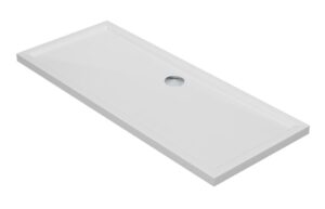 40mm Low Profile 1700x900mm Rectangular Tray & Waste - White