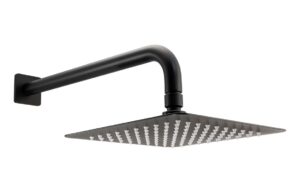 Abode Uno 200x200mm Square Shower Head - Matt Black