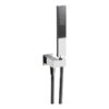 Abode Euphoria Square Wall Outlet  Handset & Bracket Set - Chrome