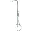 Vema Thermostatic Square Bar Valve w/Fixed Head & Riser - Chrome